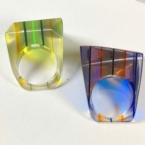 Retro Fakelite ring set